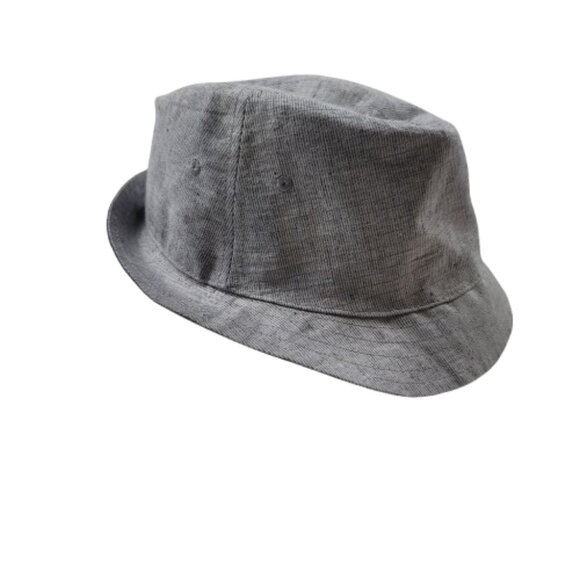 Goorin Bros Plaid Fedora Hat Linen Cotton Sz M - Picture 2 of 10